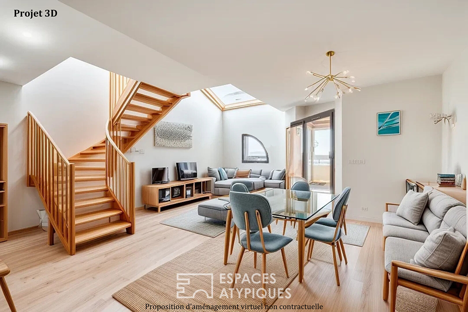 Duplex en dernier étage avec vue panoramique