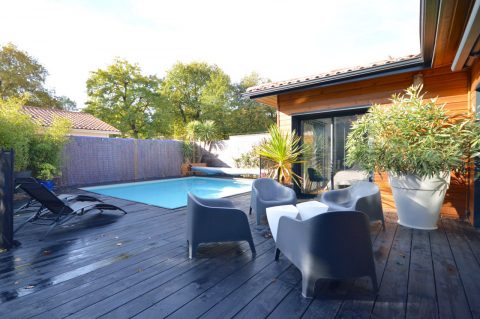 Maison contemporaine Ossature bois 120m2 avec piscine
