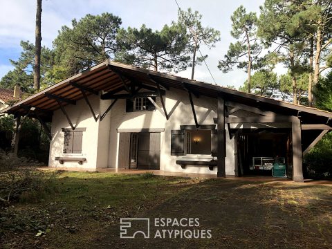 Landes house on the heights of Piraillan