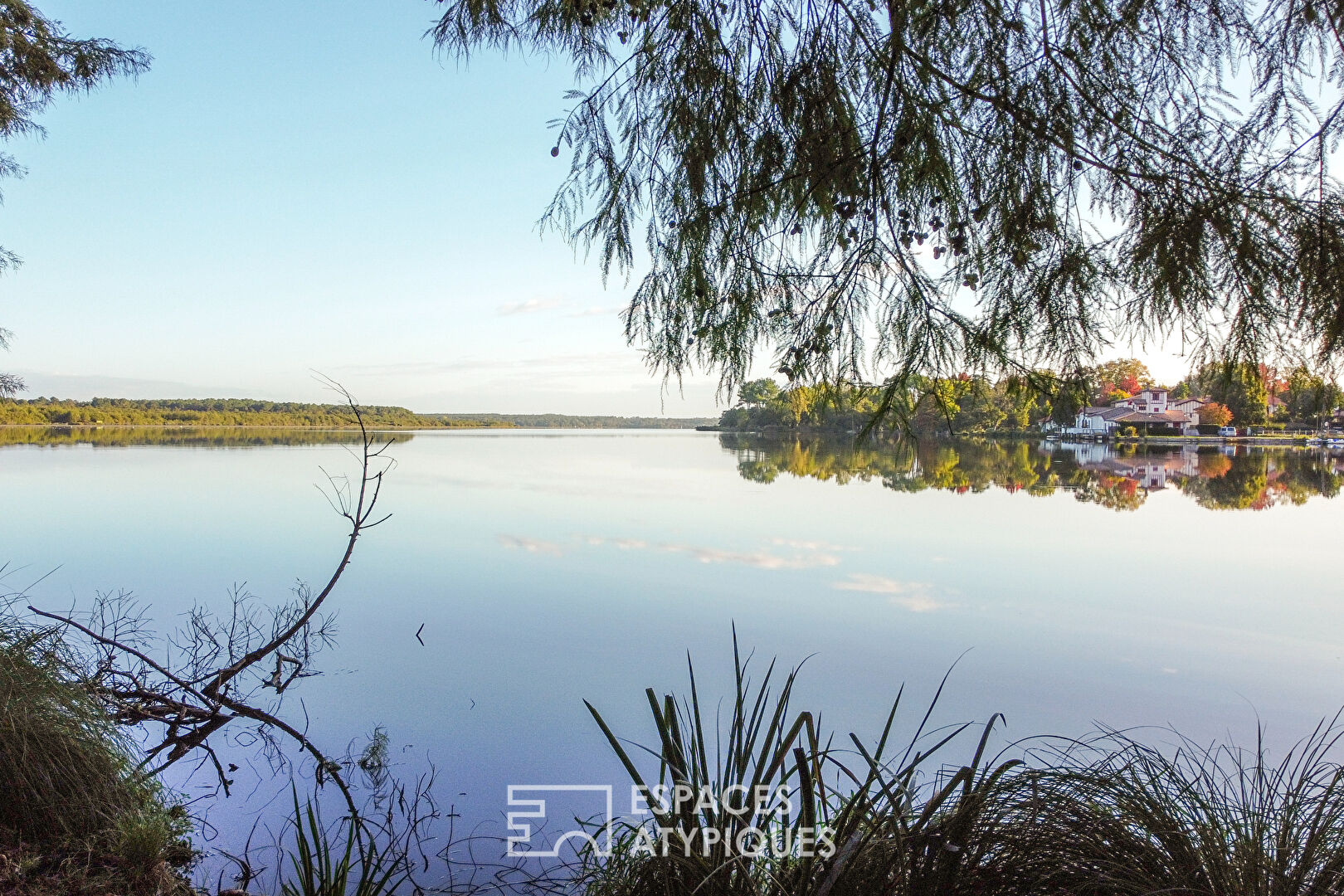 Terrain constructible vue sur le lac de Soustons