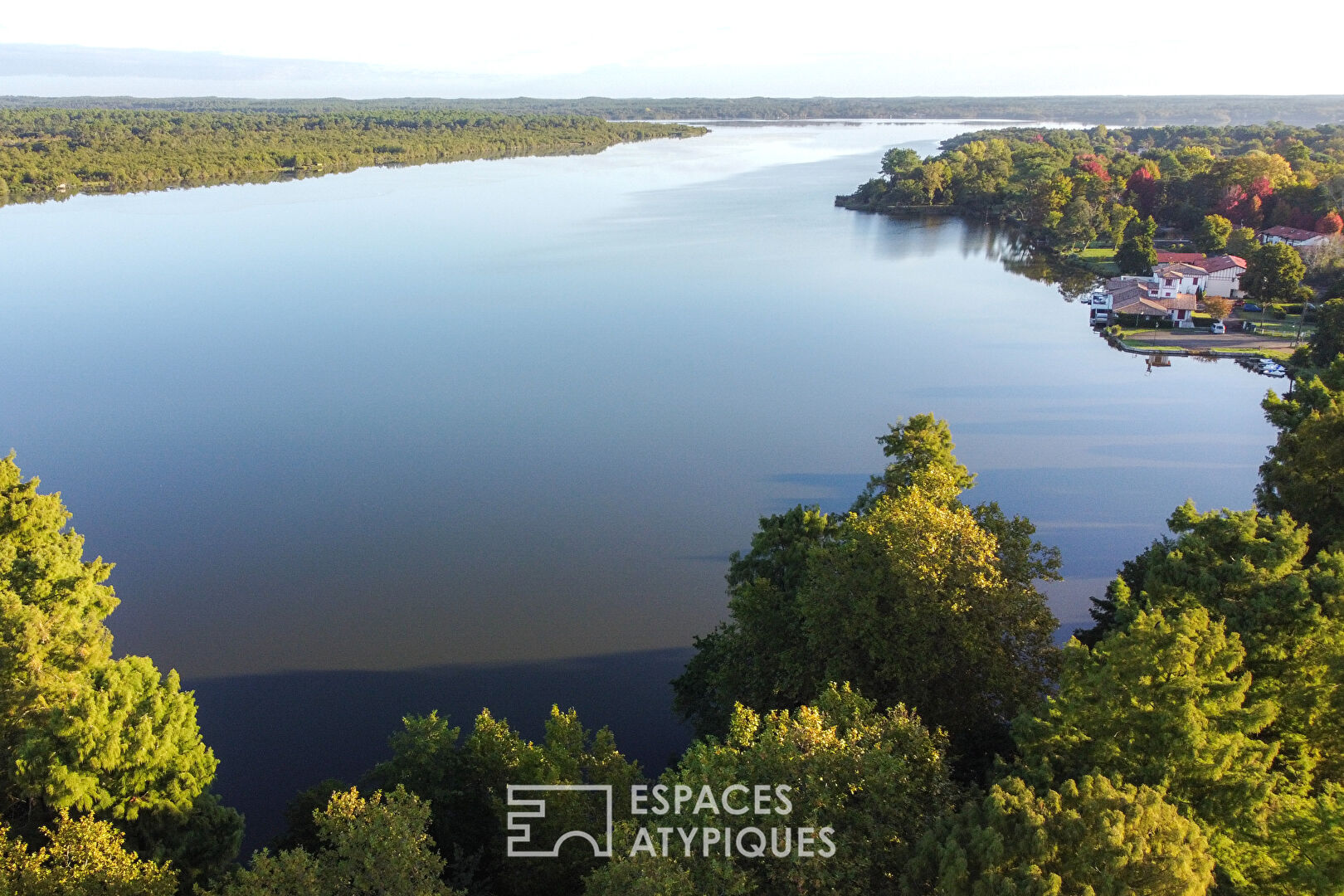 Terrain constructible vue sur le lac de Soustons