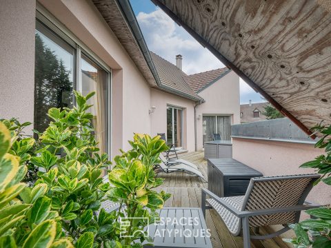 La maison d’architecte  dans un environnement calme et naturel