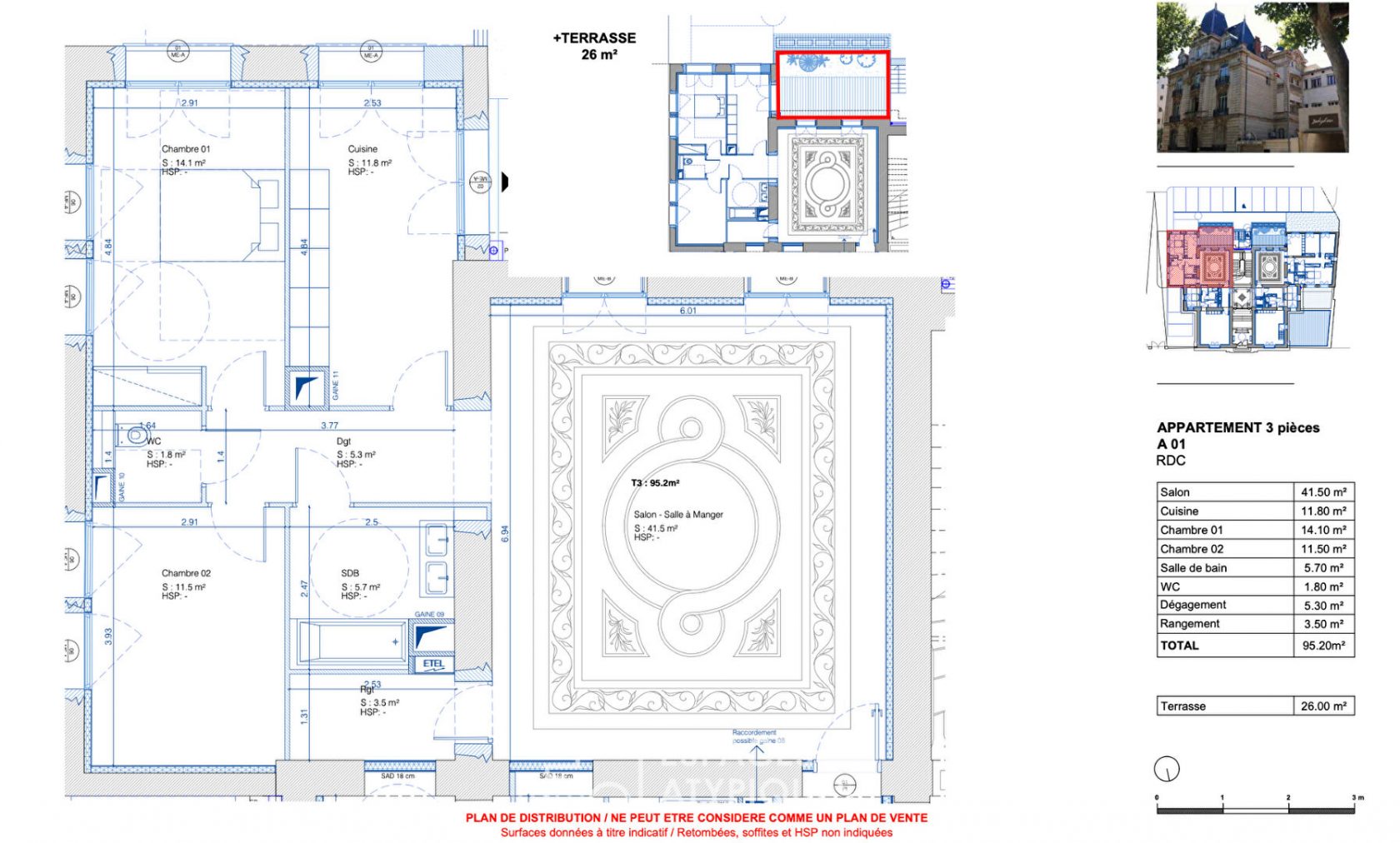 Appartement T3 au sein d’une maison de maitre