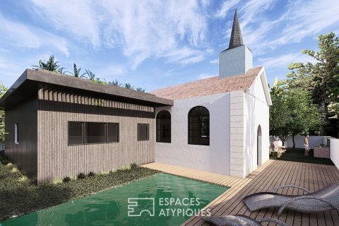 Deserted chapel in the grounds of a château