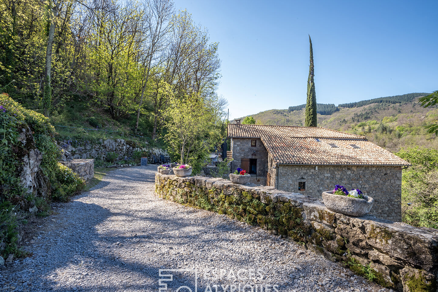 Authentic restored stone house overlooking 16 hectares of land
