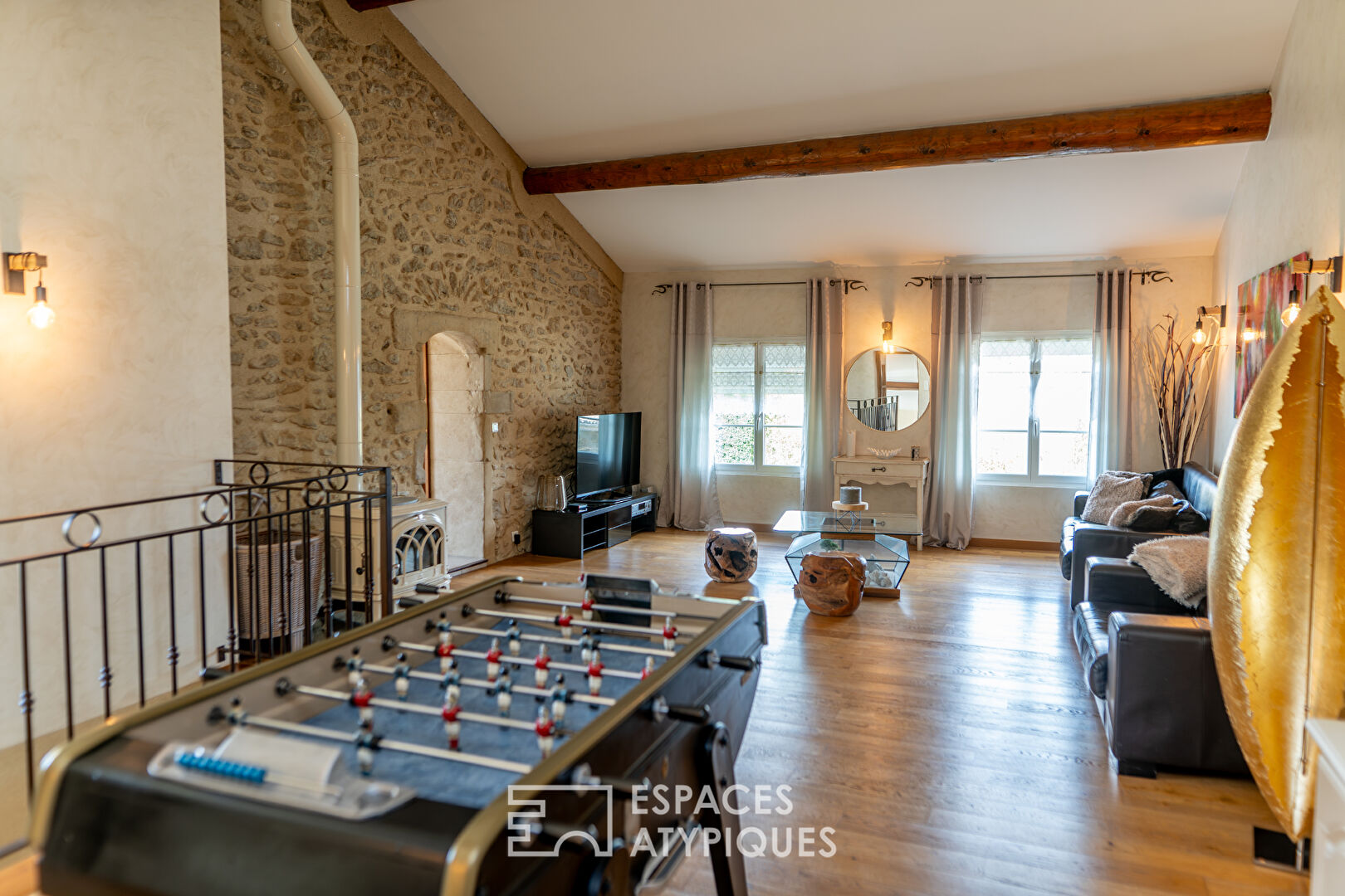 Renovated stone house with outbuildings, large grounds and swimming pool