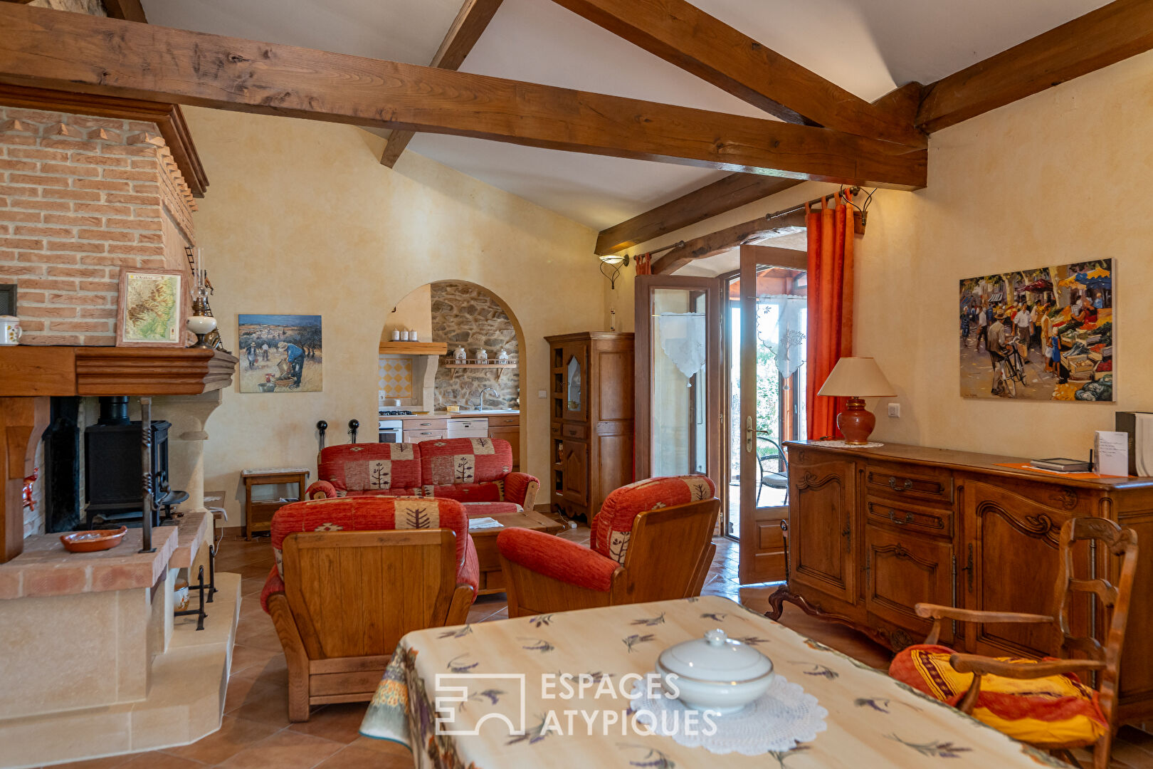 Charming property in the Ardèche with views and meadows