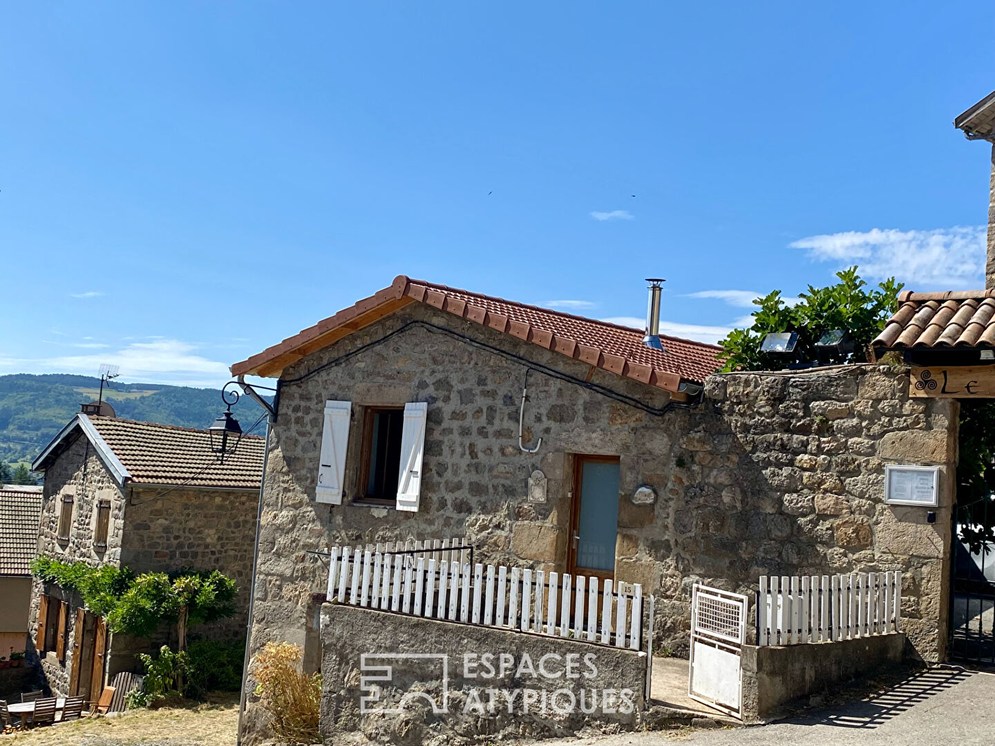 Old house in a hilltop village in the Haute Ardèche.