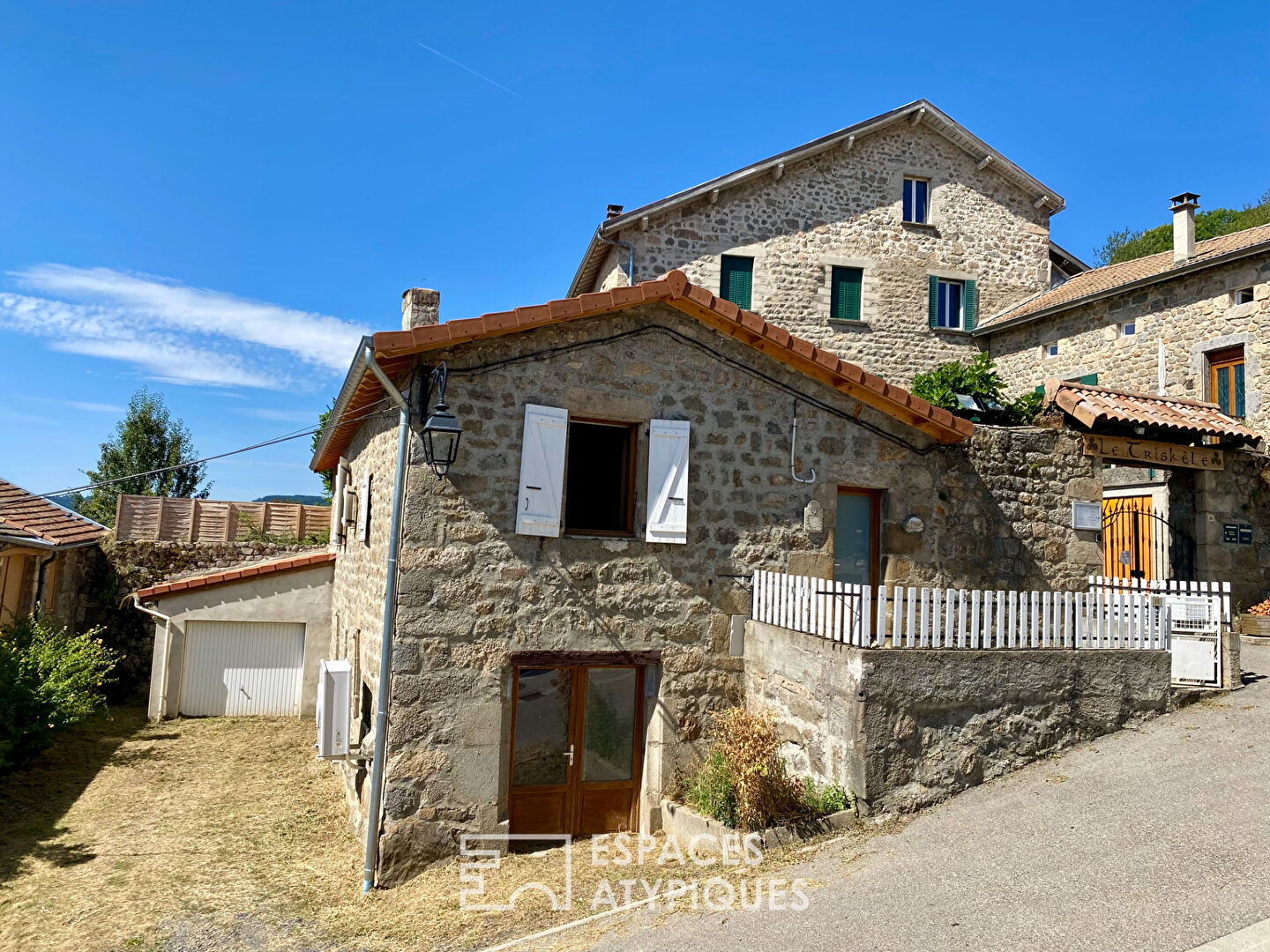 Old house in a hilltop village in the Haute Ardèche.