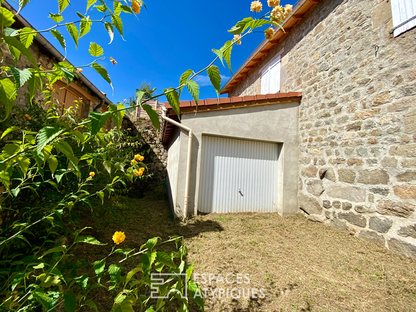 Old house in a hilltop village in the Haute Ardèche.