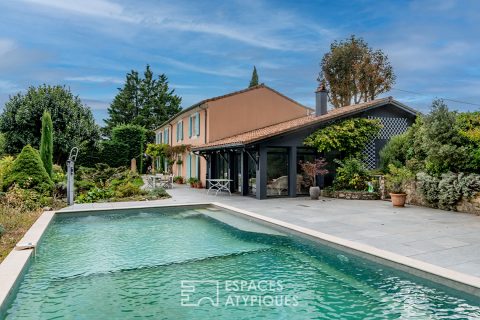 A family home in the Ardèche boasts unusual charm, panoramic views and building land.