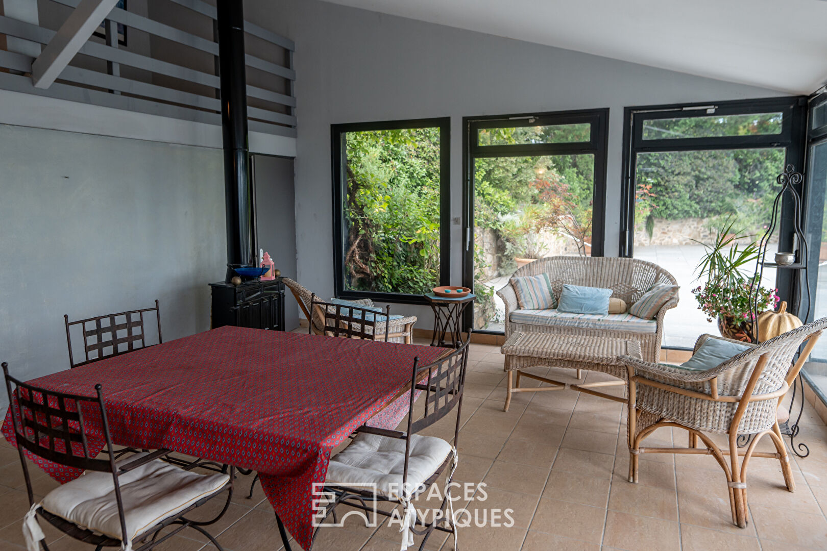 A family home in the Ardèche boasts unusual charm, panoramic views and building land.