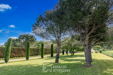 Maison en pierre rénovée avec dépendances, grand terrain et piscine