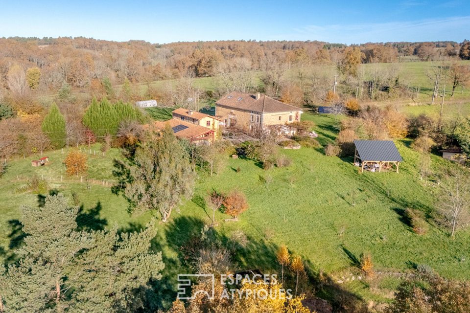 Maisons écologiques au coeur de la nature, authentique havre de paix