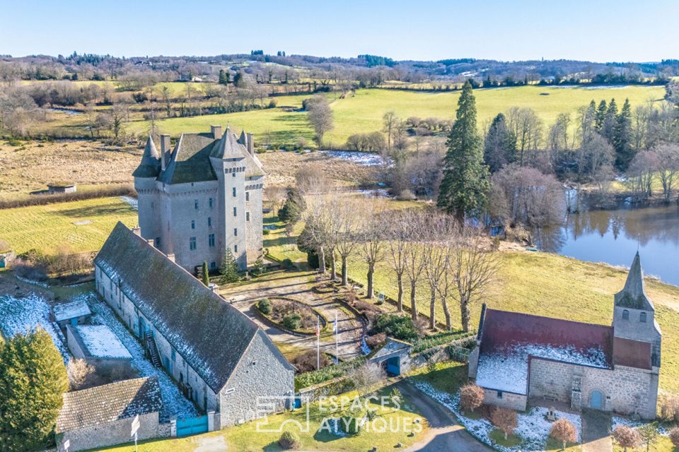 Château Fort datant du XIVe siècle aux portes d'Aubusson