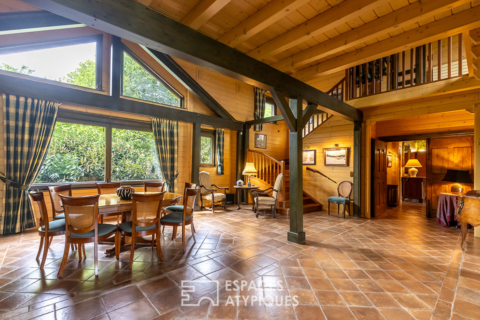 The incredible exceptional wooden property in its 2.8ha wooded park