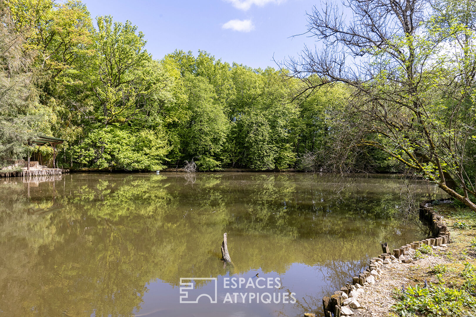 The incredible exceptional wooden property in its 2.8ha wooded park