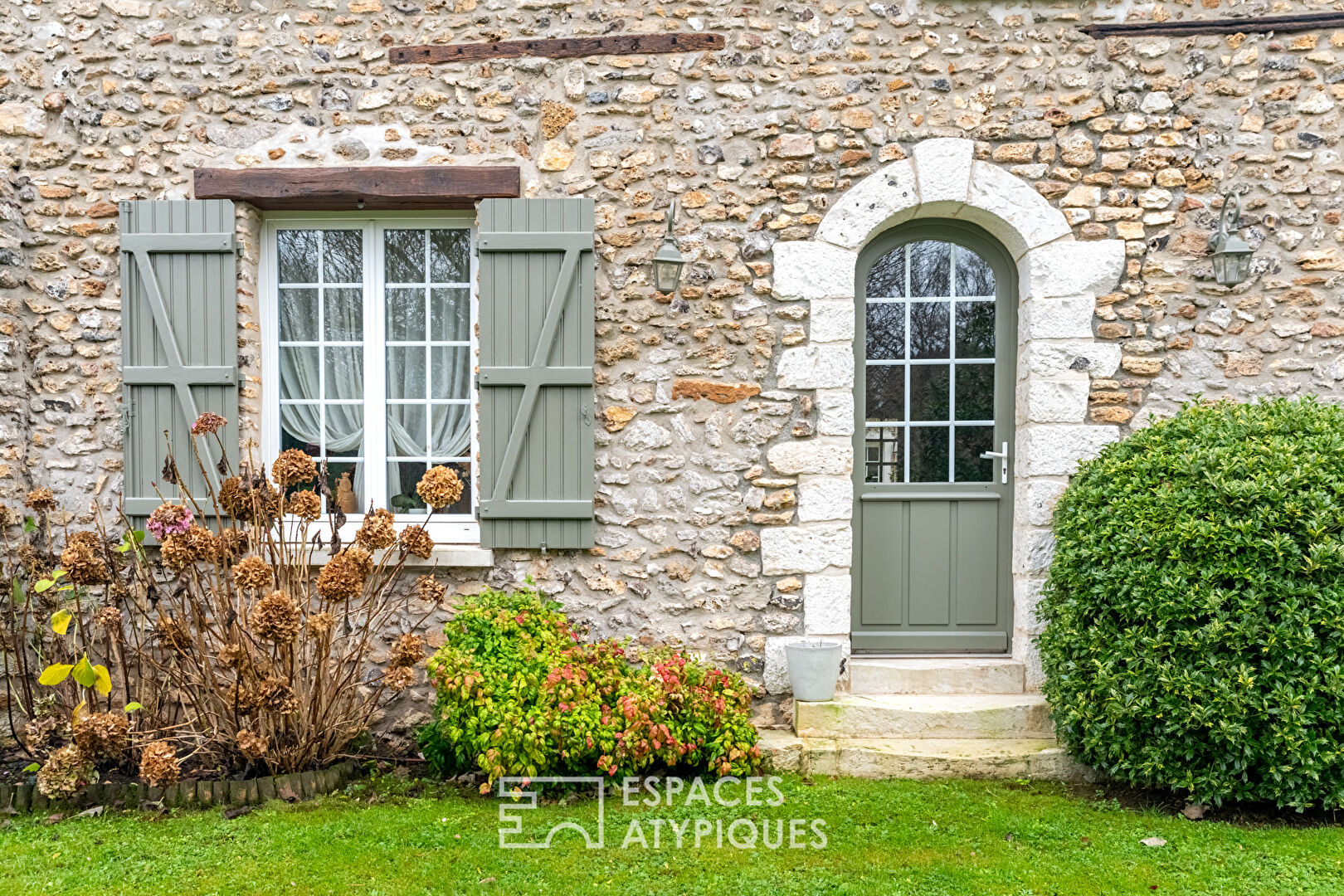 Old 19th century farmhouse renovated, outbuildings and pool house