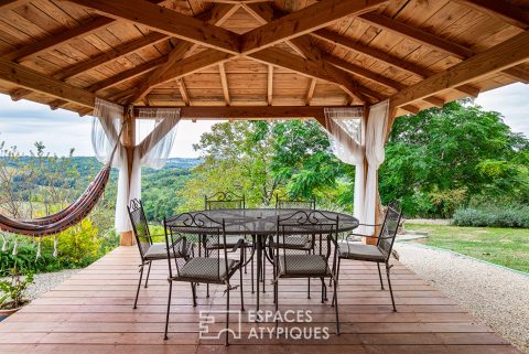 House with Spa and view of the hillsides