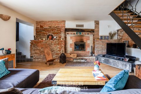 Maison de village avec briquettes et petite cour dans le Grand Sud Tarn et Garonne