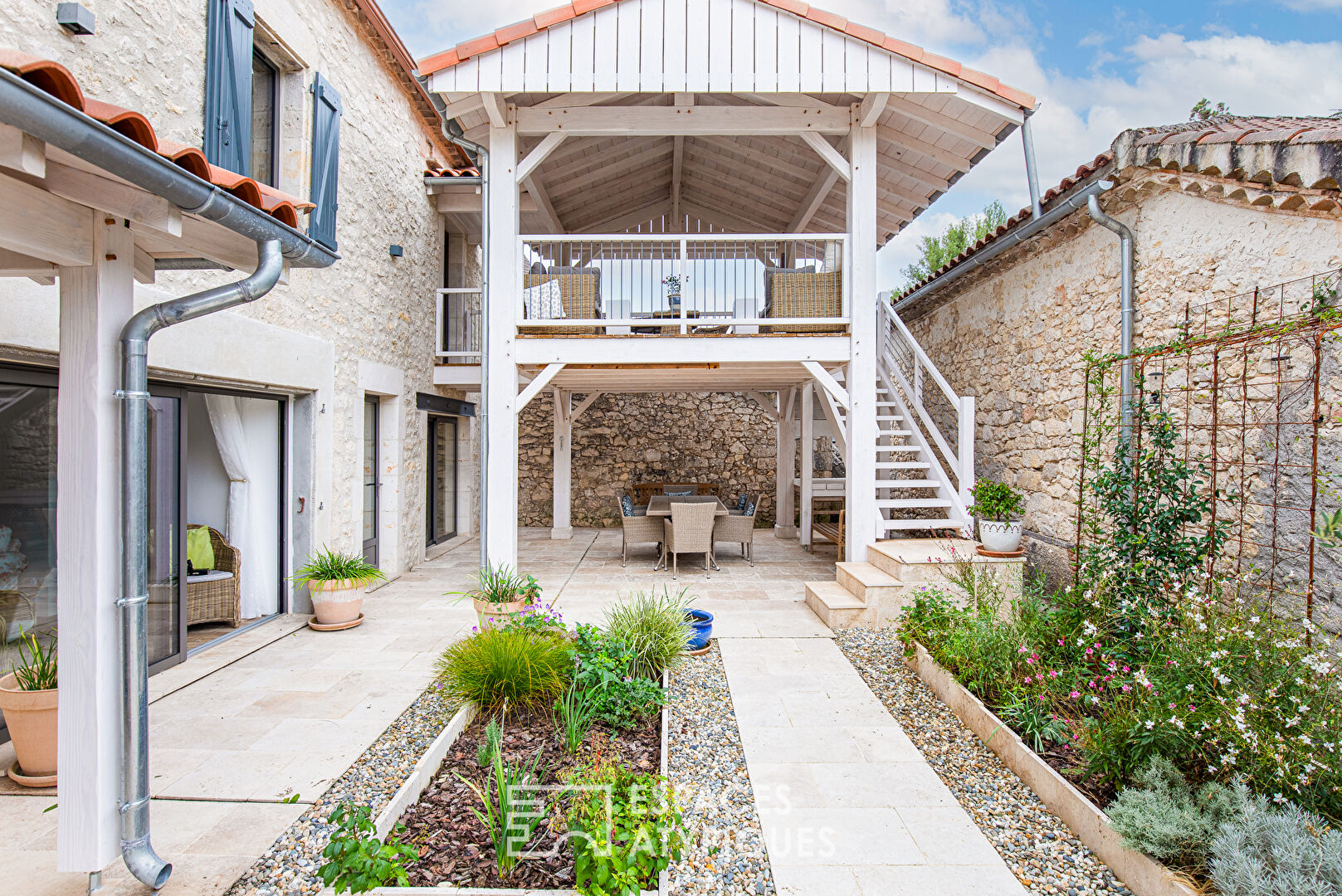 Old restored inn in a village near Lauzerte