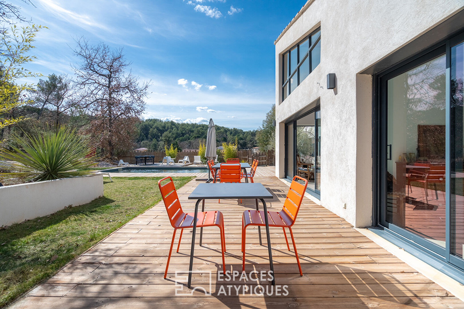 Maison d’architecte avec piscine