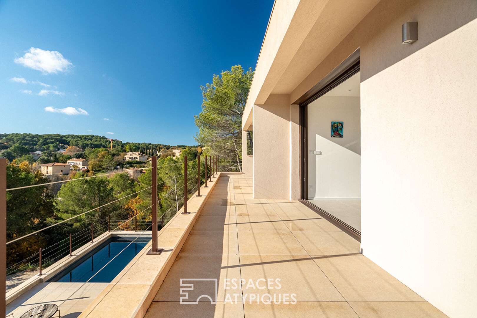 Maison d’architecte bioclimatique avec vue