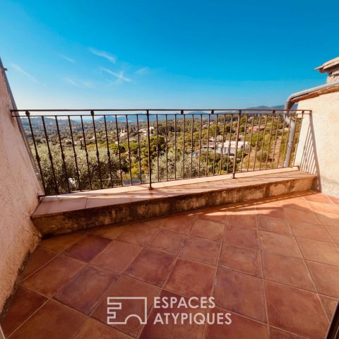 Maison de village de caractère à Mougins avec vue mer imprenable