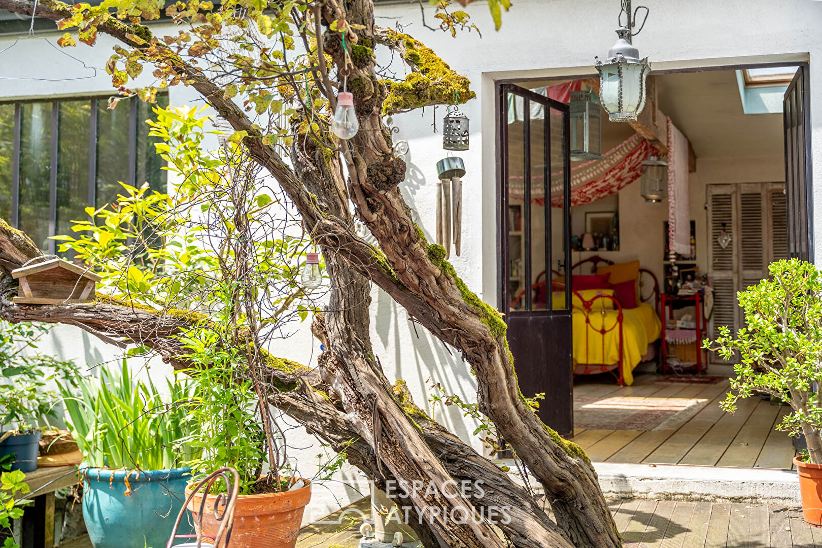 Loft bohême avec jardin bucolique