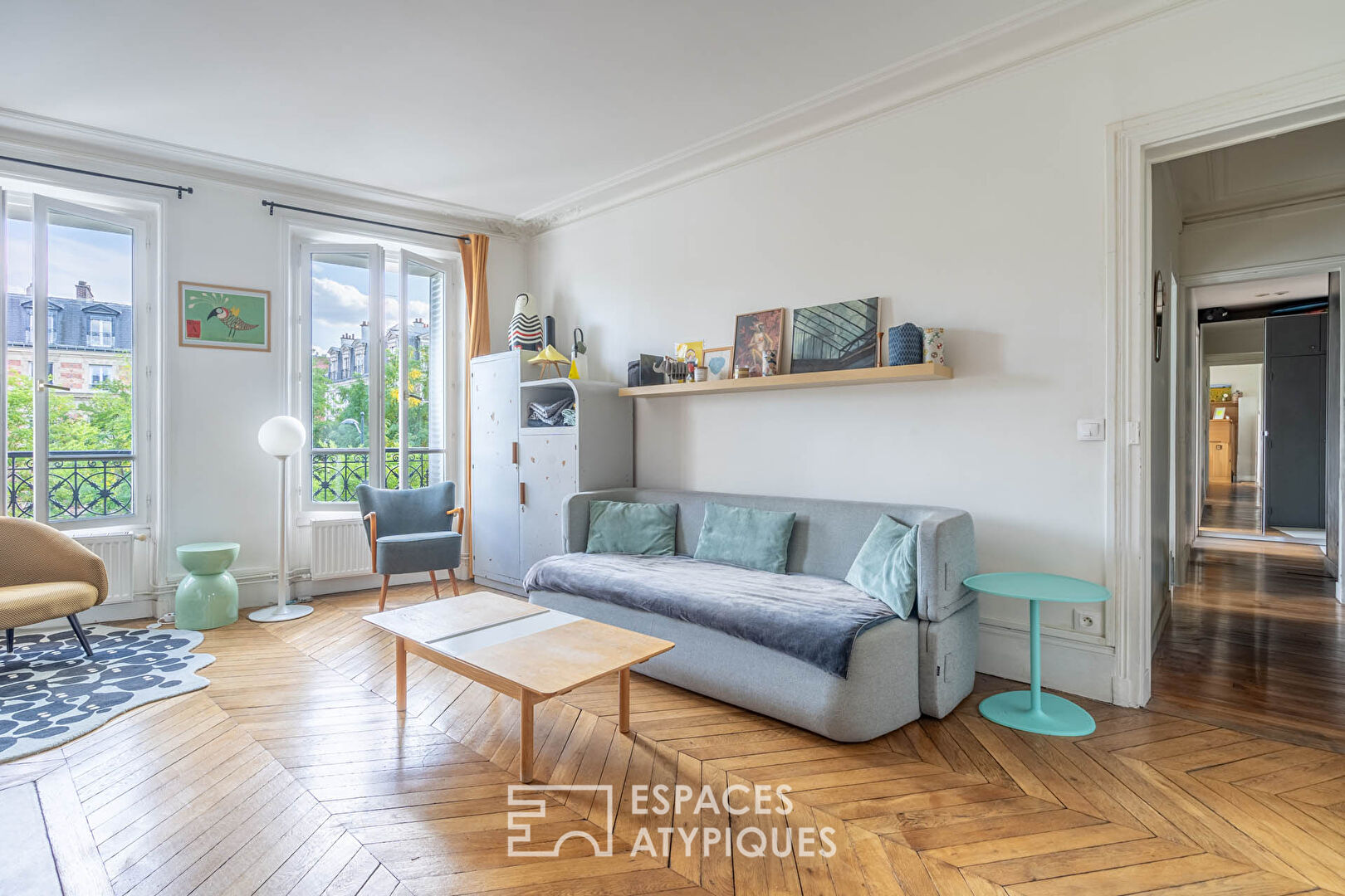 Bourgeois apartment with extension in the center of Saint-Mandé