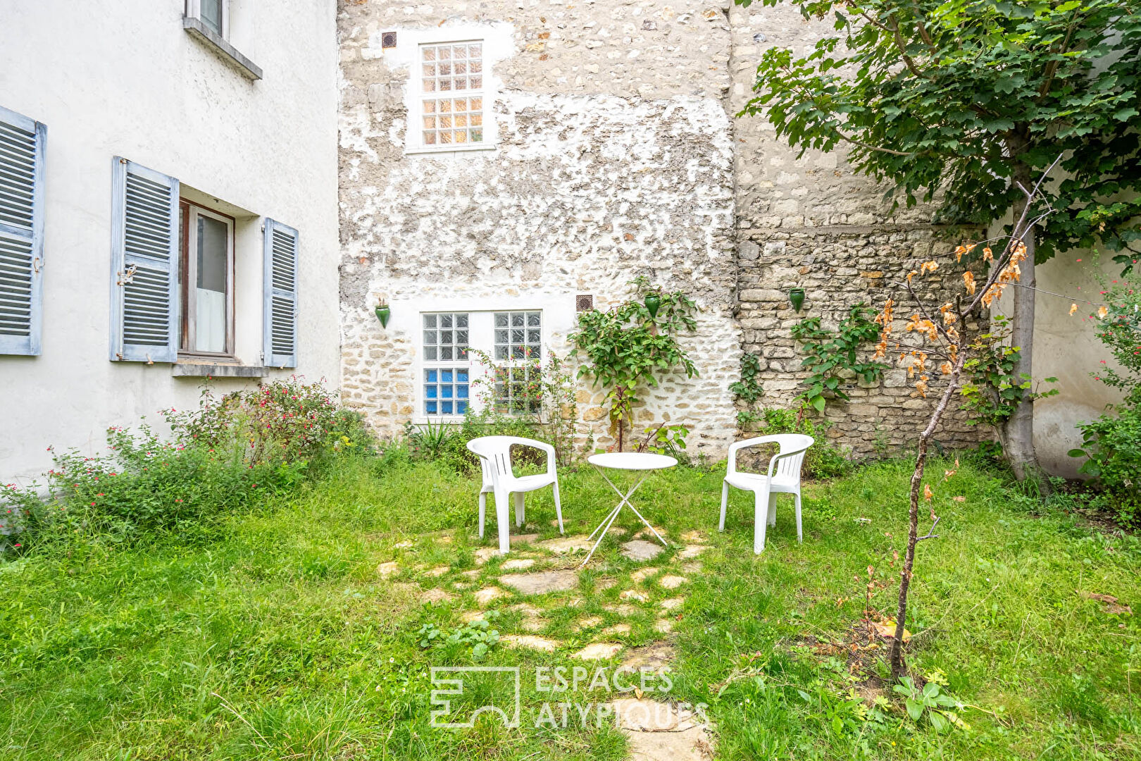 Duplex with shared garden