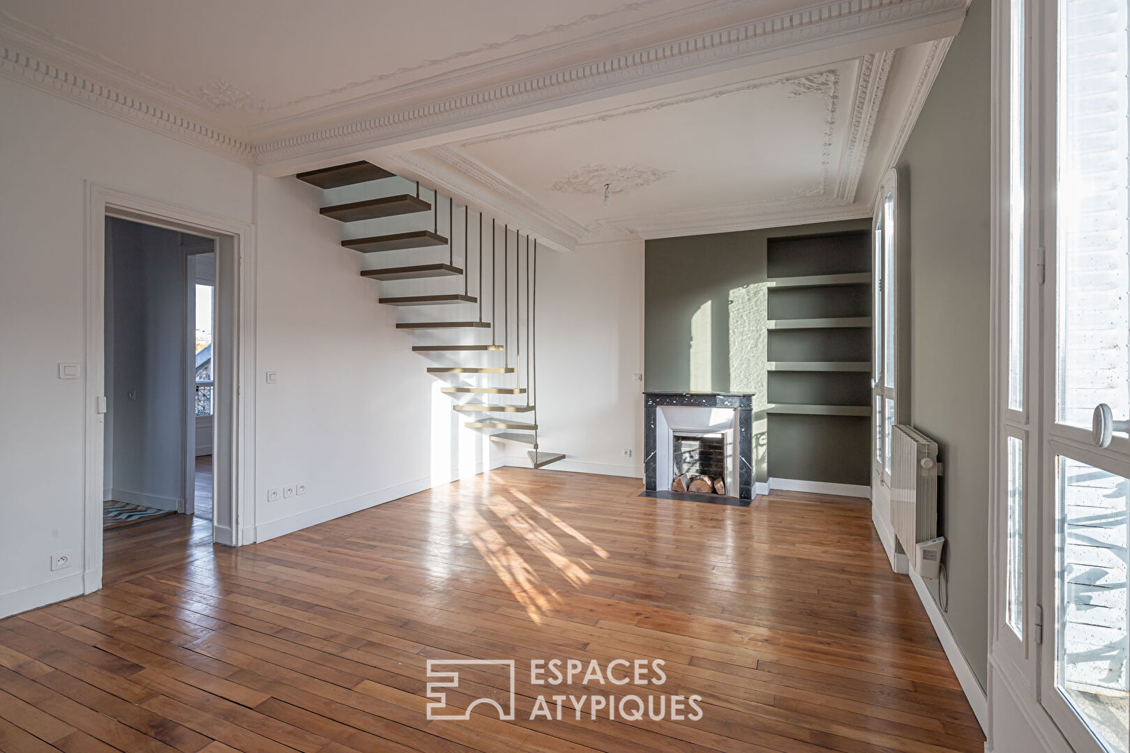 Duplex traversant repensé par architecte