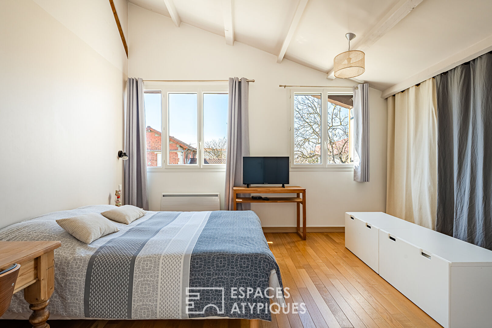 Maison-loft avec jardin et terrasse dans ancienne imprimerie