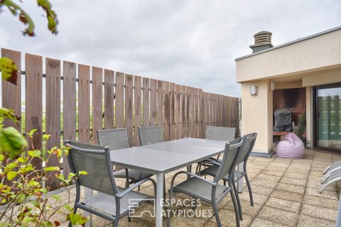 Duplex en coeur de ville et sa terrasse en dernier étage à Bourg-la-Reine