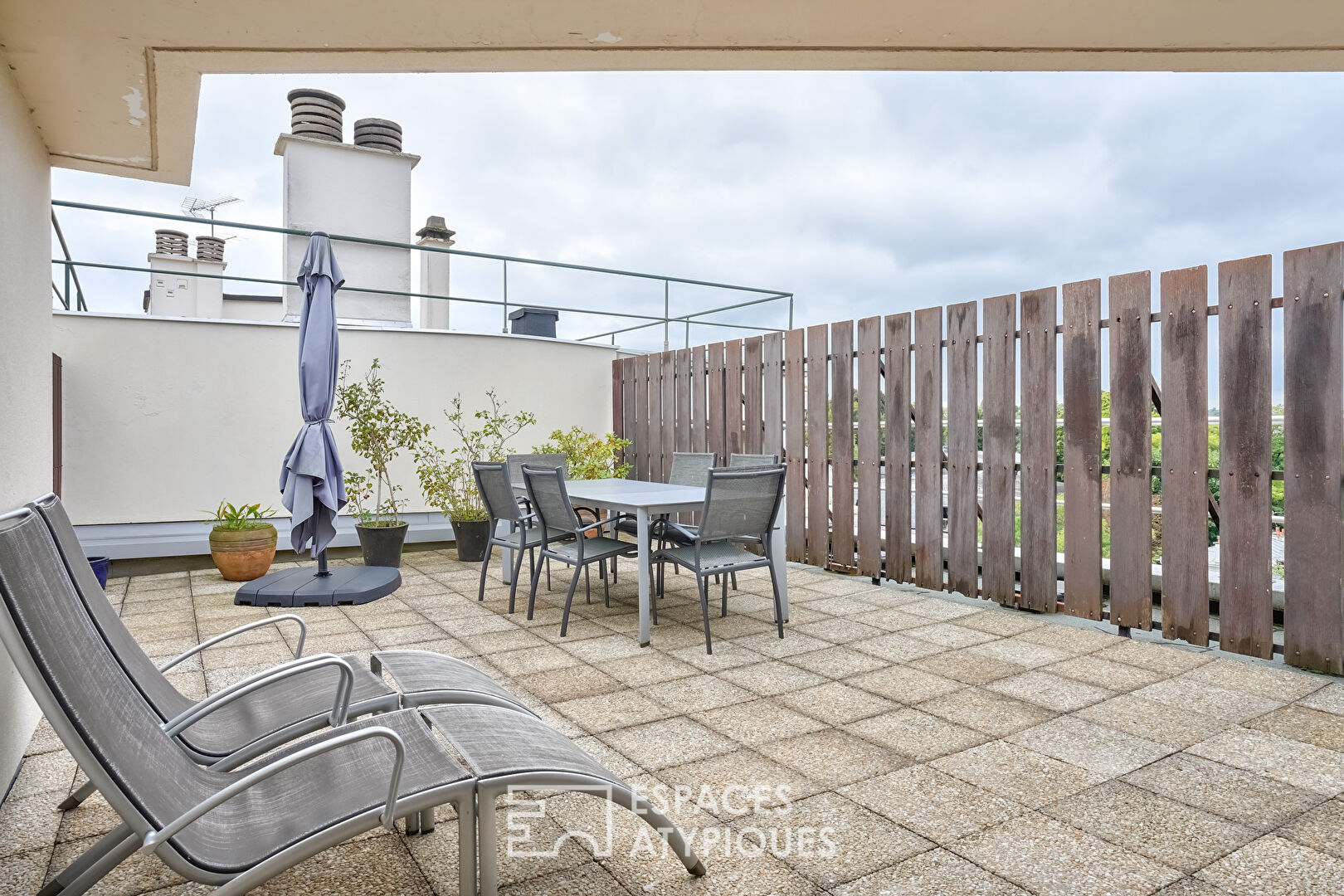 Duplex en coeur de ville et sa terrasse en dernier étage à Bourg-la-Reine