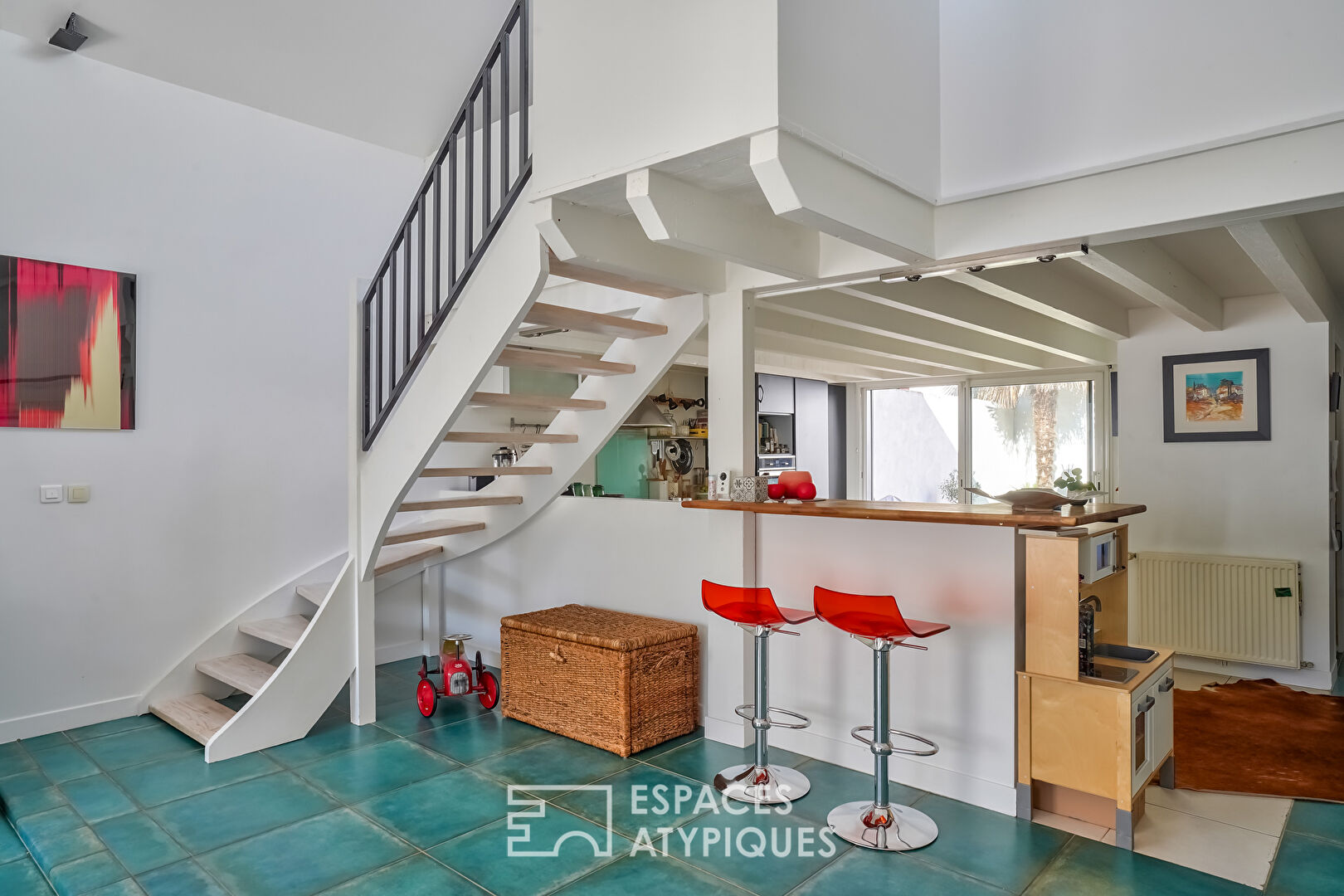 Loft en duplex et traversant avec deux terrasses