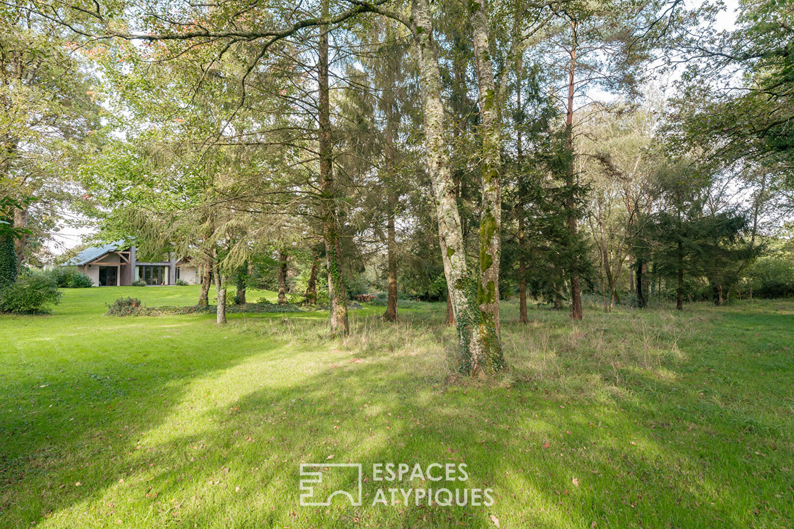 Ensemble de deux maisons dans son parc arboré