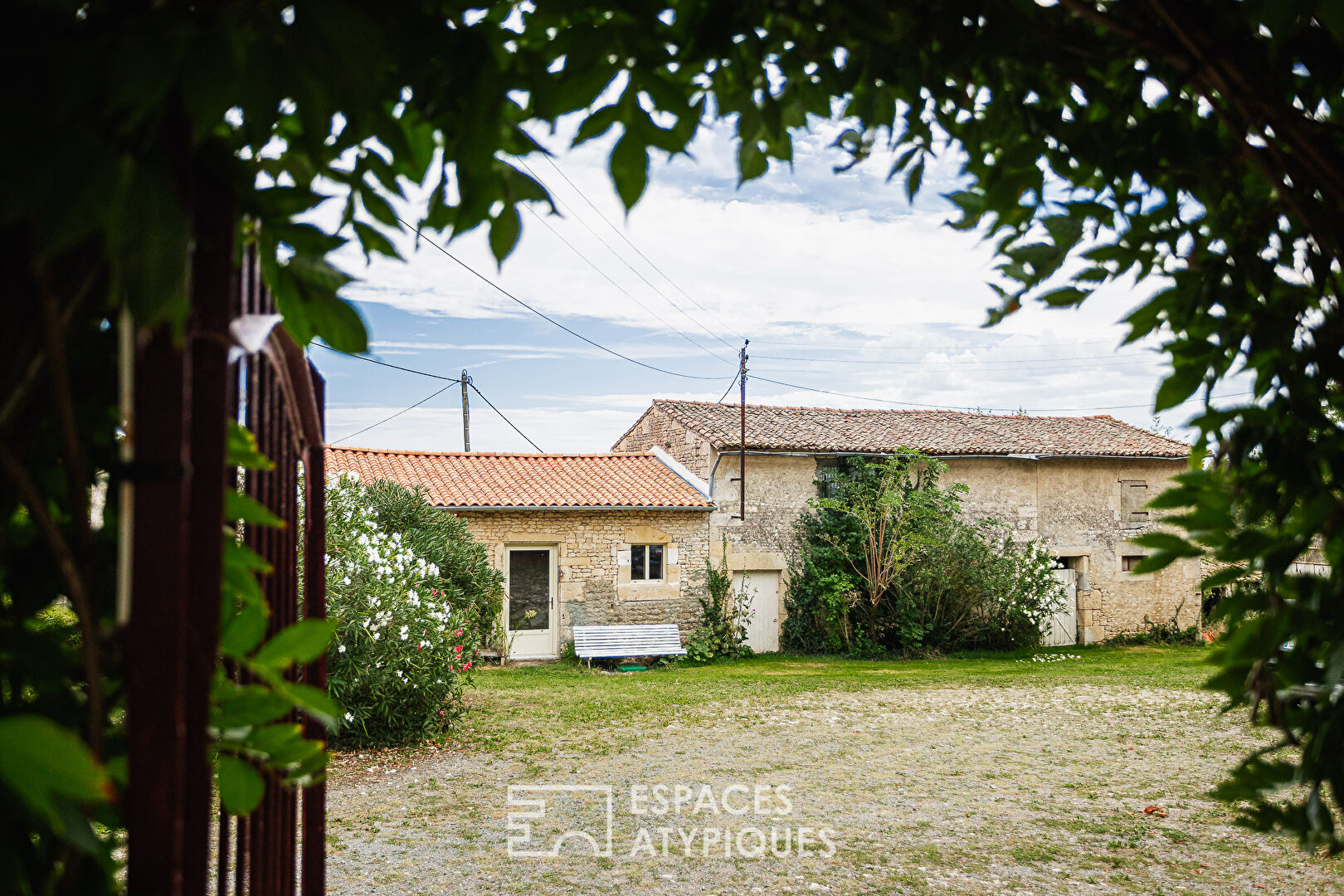 Country family property and its outbuildings