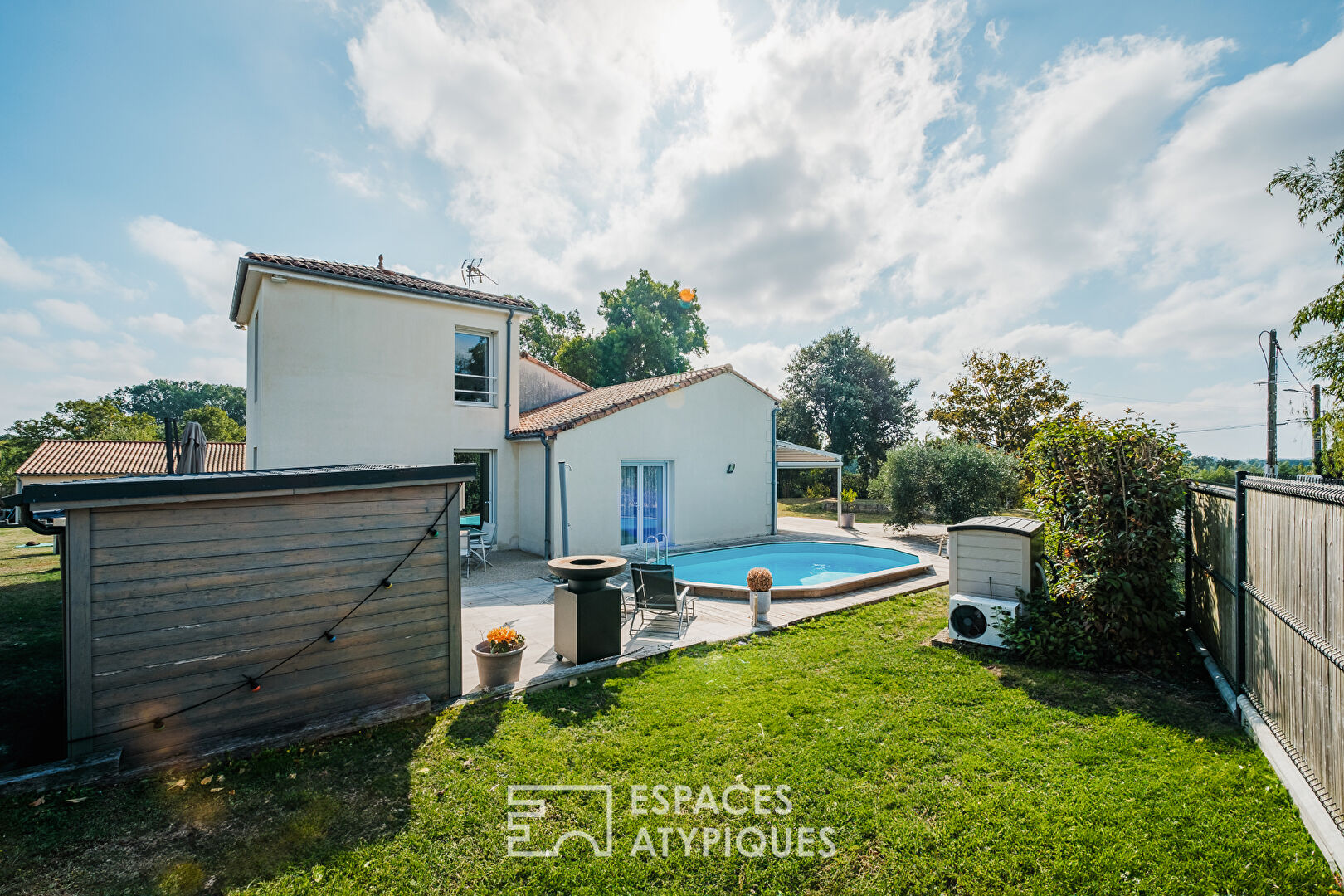 Set of two houses with garden and swimming pool