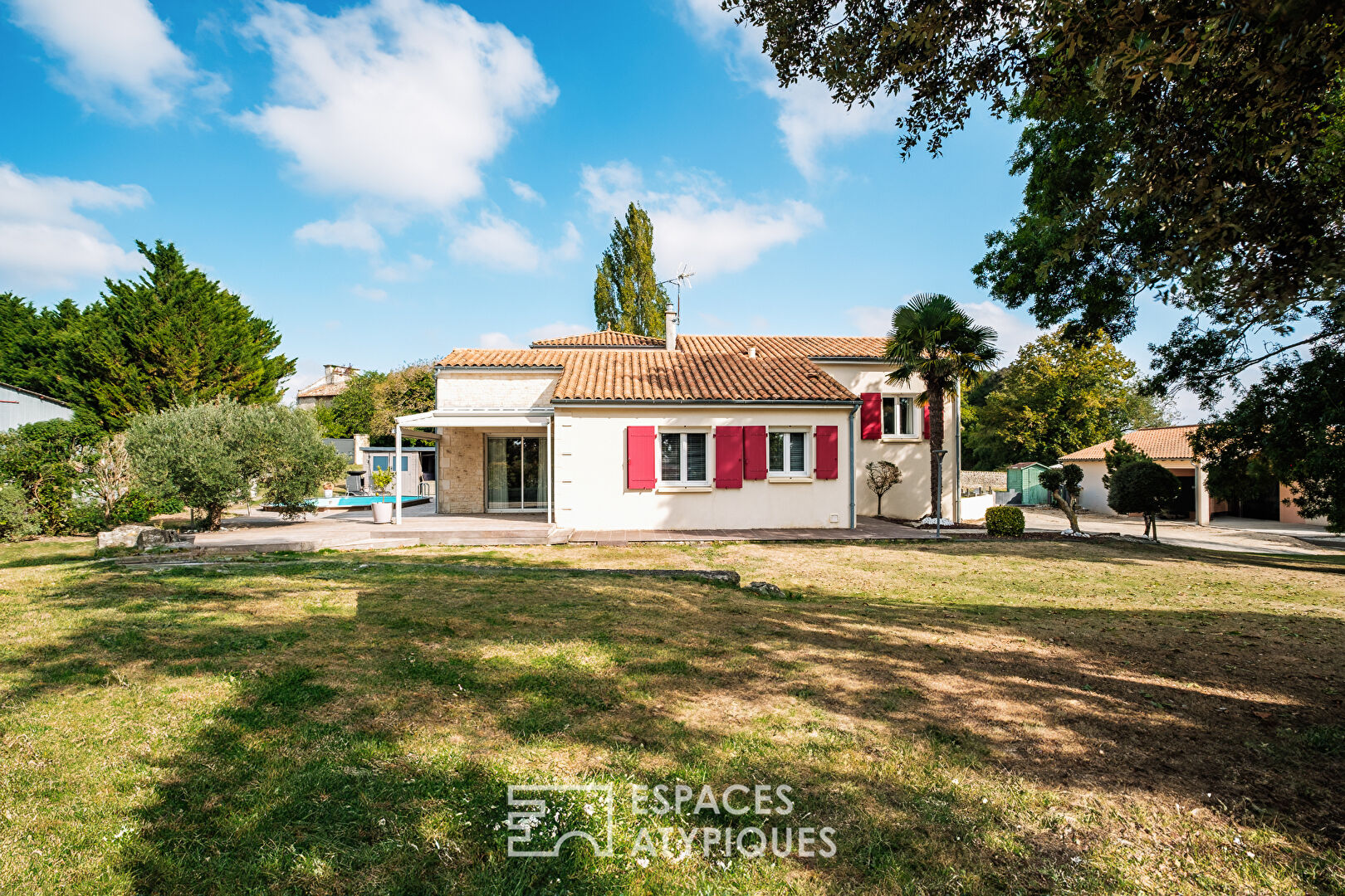 Set of two houses with garden and swimming pool