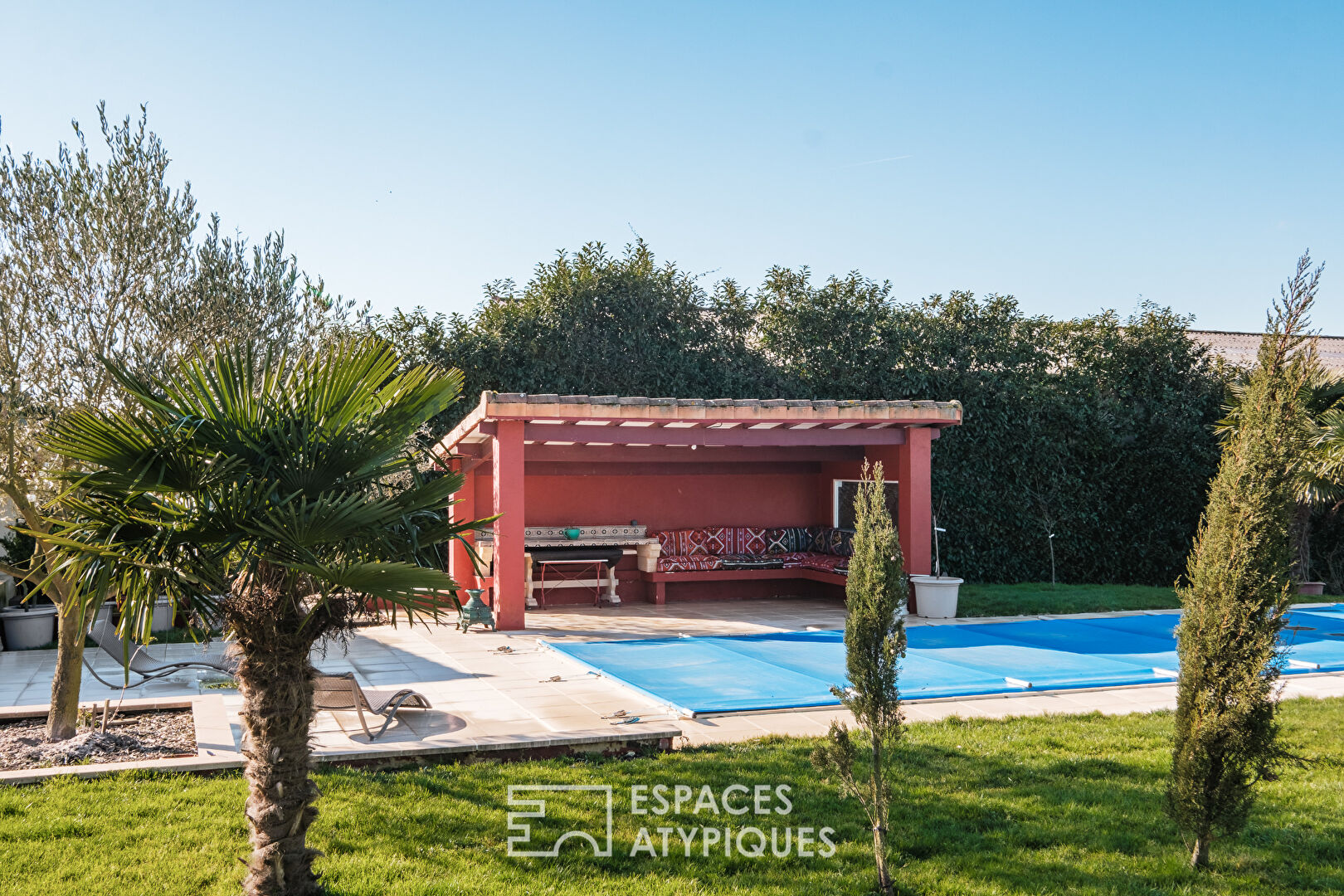 Character house with landscaped garden and swimming pool