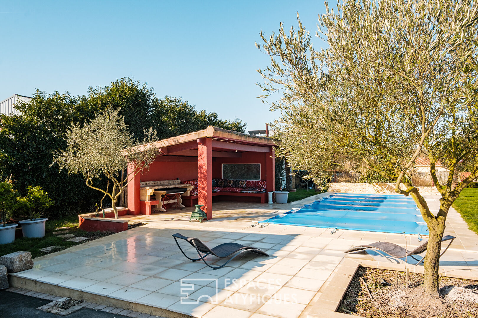 Character house with landscaped garden and swimming pool