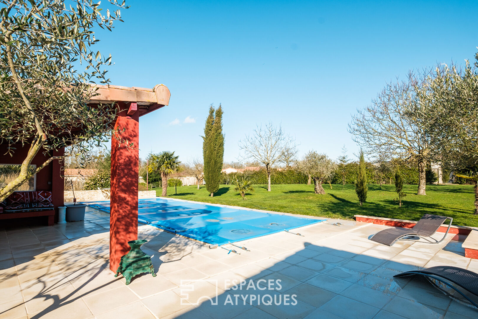 Character house with landscaped garden and swimming pool