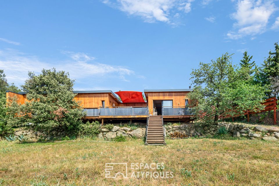 Superbe villa bois contemporaine, bioclimatique et écologique