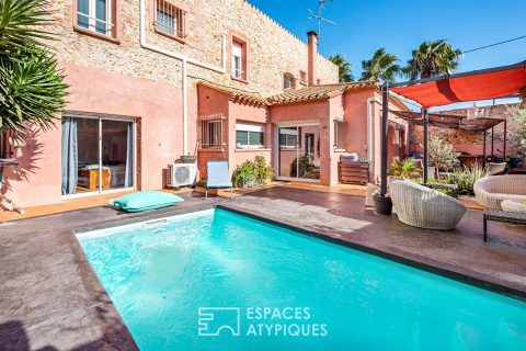 Magnifique maison vigneronne avec jardin paysagé et piscine.