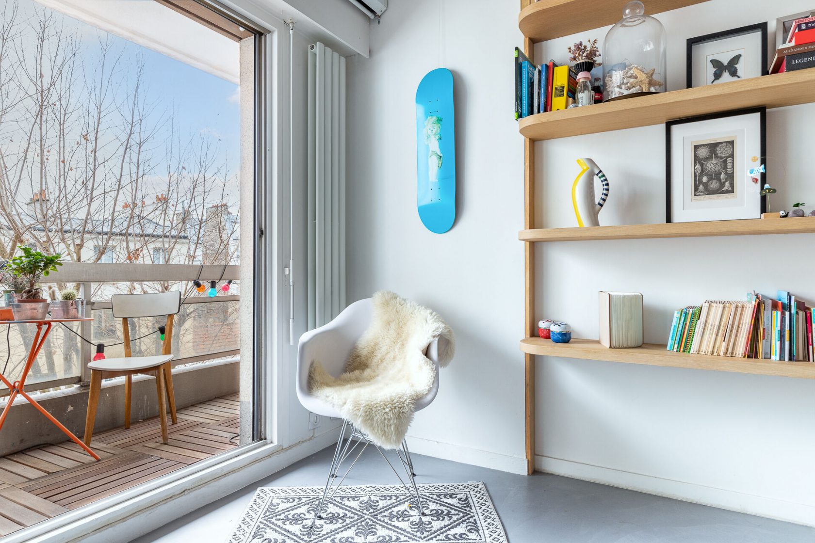 Architect’s apartment with balcony