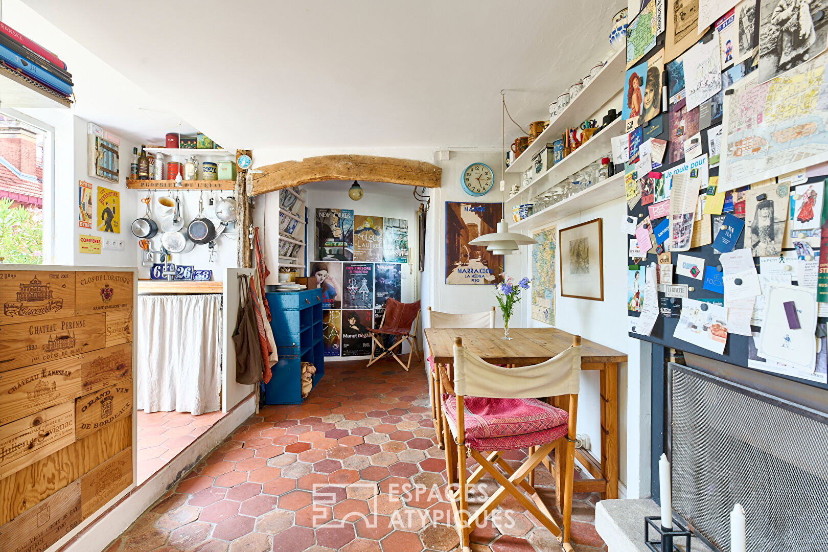 Appartement dans le Marais au dernier étage avec terrasse