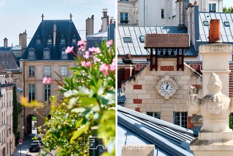 Apartment in the Marais on the top floor with terrace