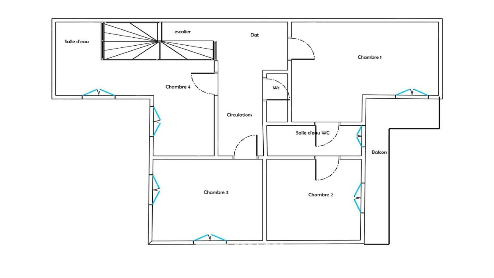 House with garden and terraces