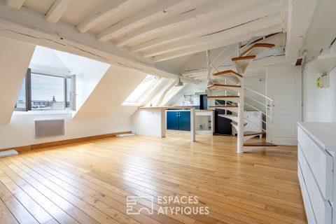 Dernier étage en duplex avec vue sur les toits